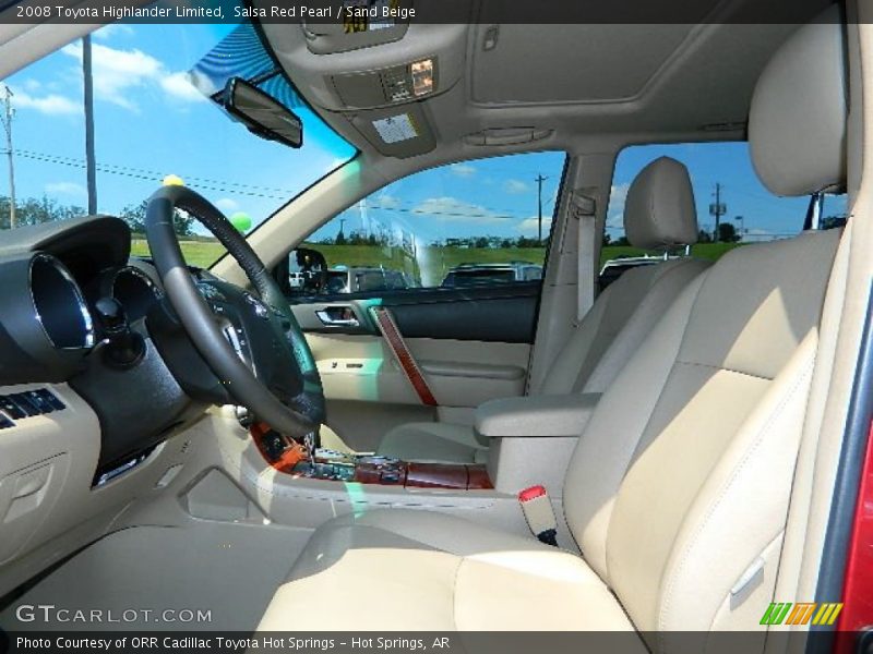 Salsa Red Pearl / Sand Beige 2008 Toyota Highlander Limited