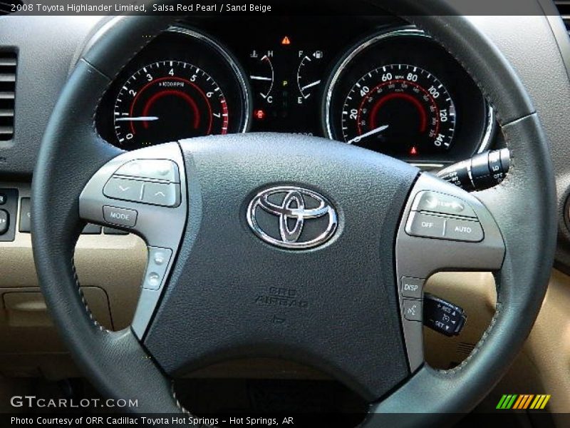 Salsa Red Pearl / Sand Beige 2008 Toyota Highlander Limited