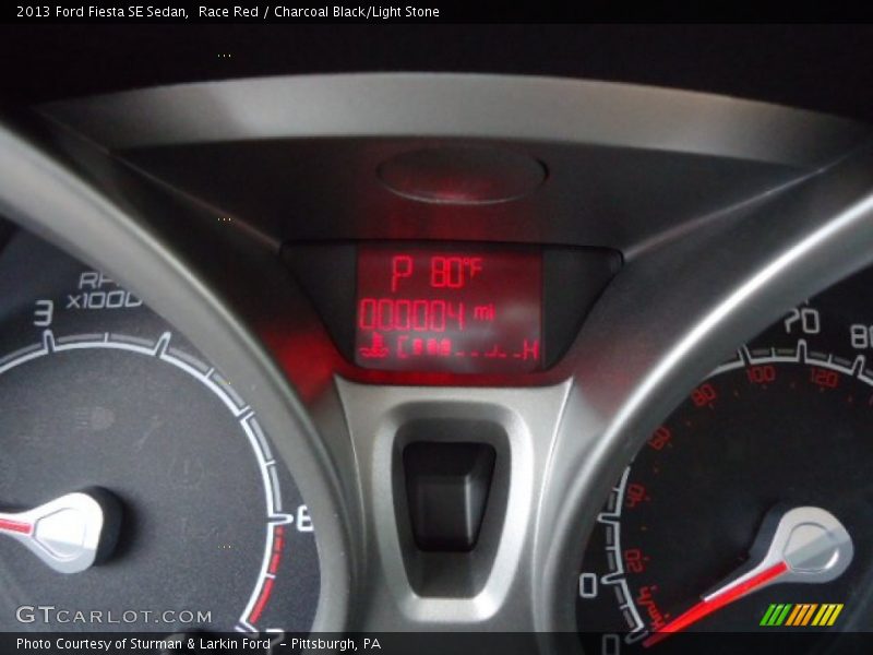 Race Red / Charcoal Black/Light Stone 2013 Ford Fiesta SE Sedan