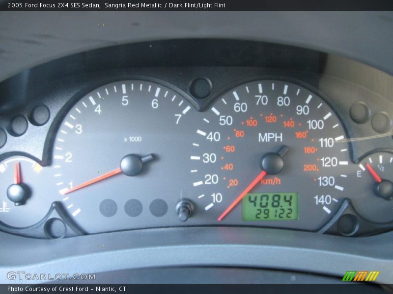 Sangria Red Metallic / Dark Flint/Light Flint 2005 Ford Focus ZX4 SES Sedan