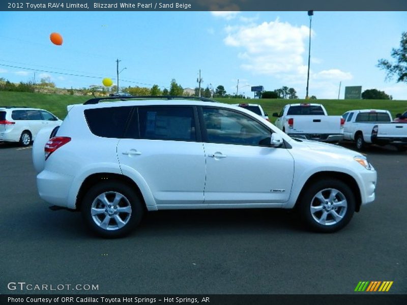Blizzard White Pearl / Sand Beige 2012 Toyota RAV4 Limited