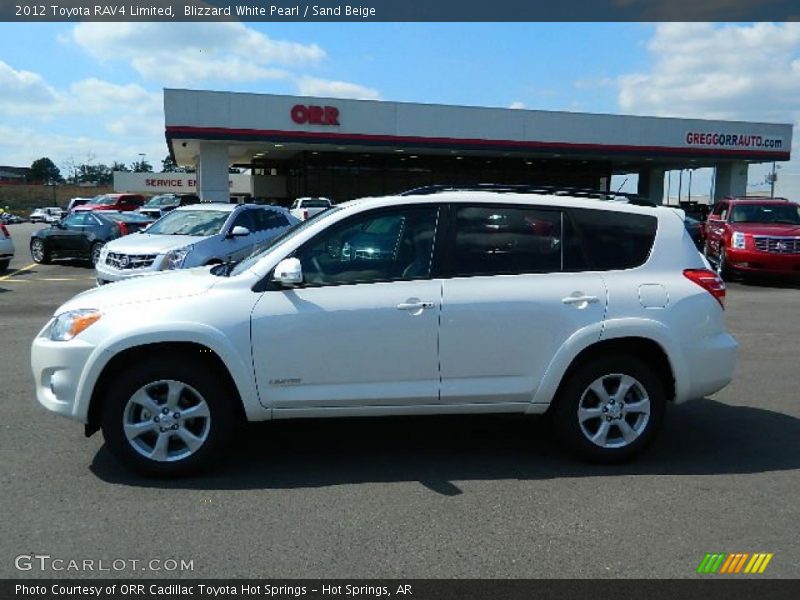 Blizzard White Pearl / Sand Beige 2012 Toyota RAV4 Limited