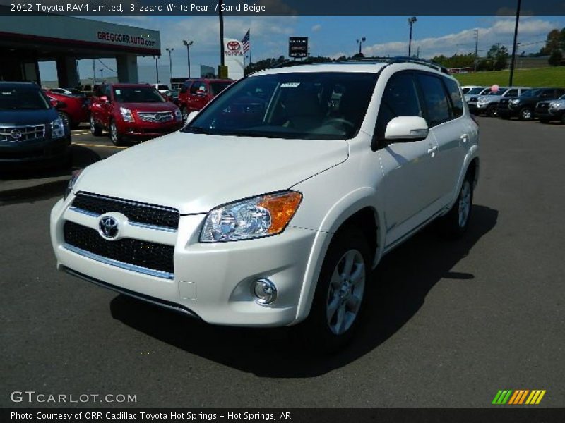Blizzard White Pearl / Sand Beige 2012 Toyota RAV4 Limited