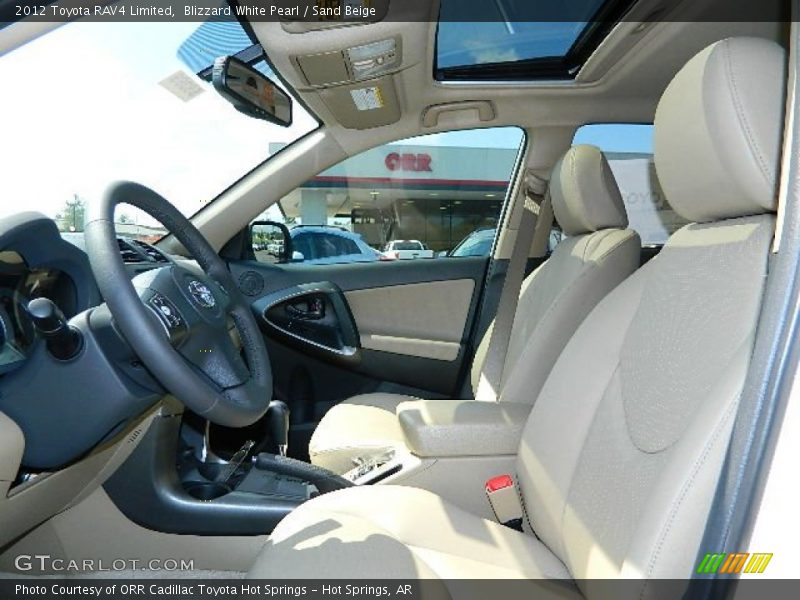 Blizzard White Pearl / Sand Beige 2012 Toyota RAV4 Limited