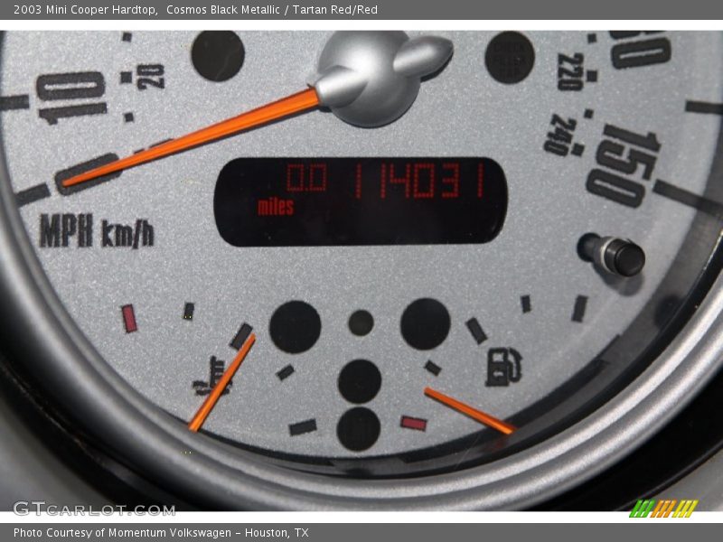 Cosmos Black Metallic / Tartan Red/Red 2003 Mini Cooper Hardtop