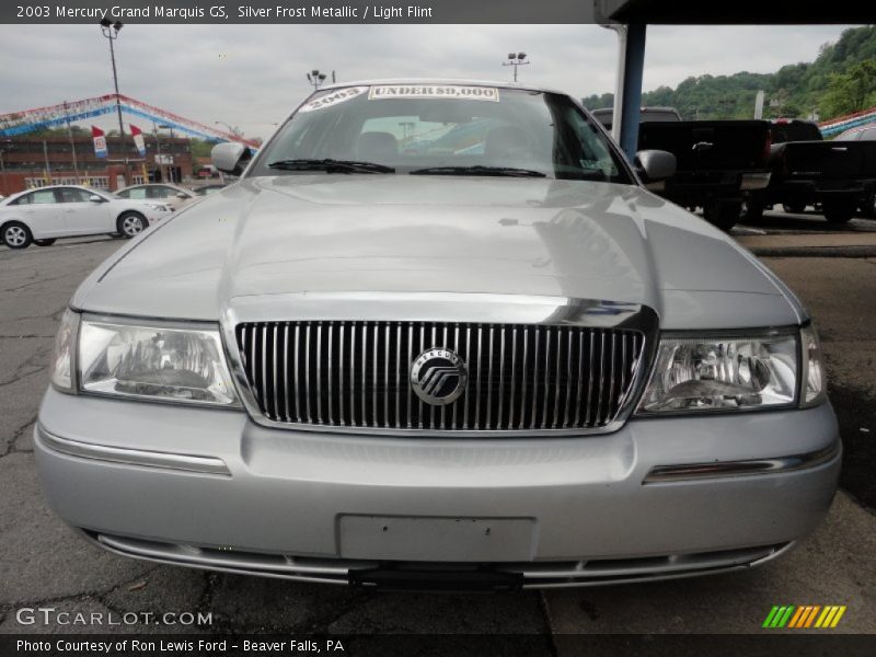 Silver Frost Metallic / Light Flint 2003 Mercury Grand Marquis GS