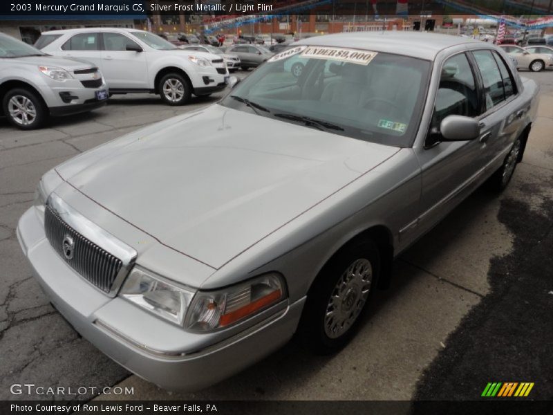Silver Frost Metallic / Light Flint 2003 Mercury Grand Marquis GS