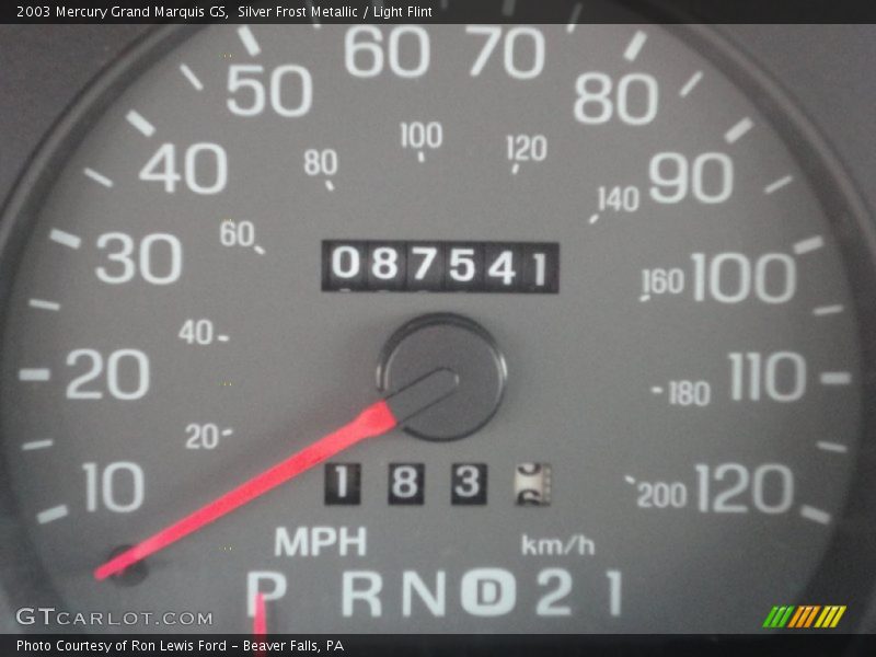 Silver Frost Metallic / Light Flint 2003 Mercury Grand Marquis GS