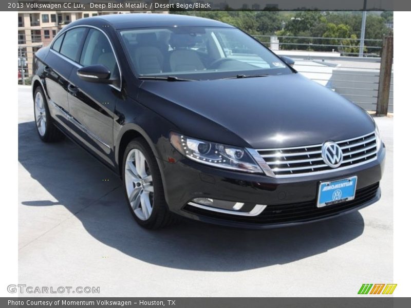 Deep Black Metallic / Desert Beige/Black 2013 Volkswagen CC Lux
