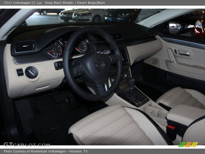 Deep Black Metallic / Desert Beige/Black 2013 Volkswagen CC Lux