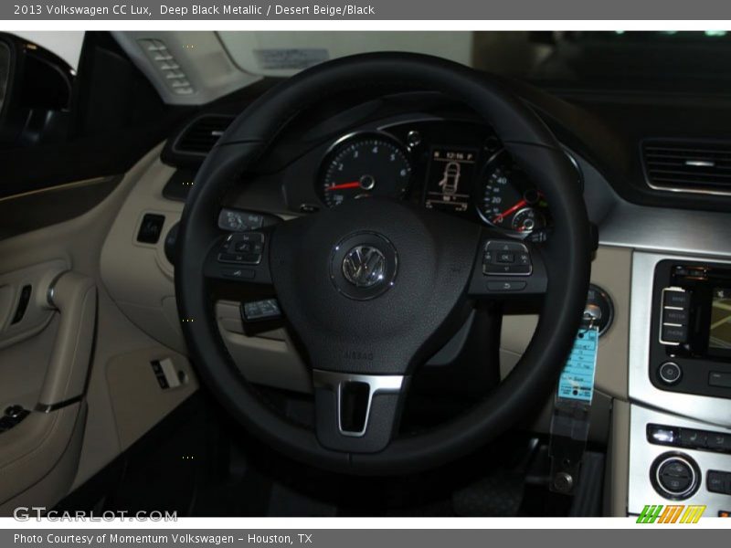 Deep Black Metallic / Desert Beige/Black 2013 Volkswagen CC Lux