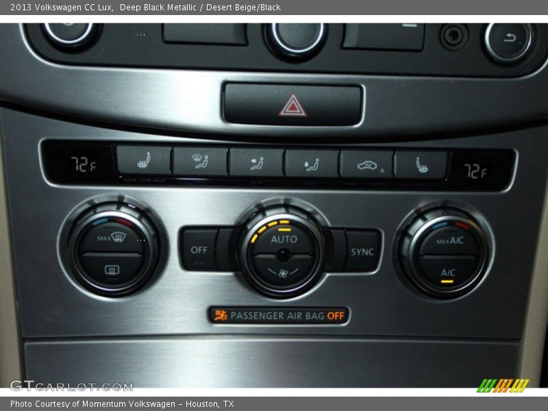Deep Black Metallic / Desert Beige/Black 2013 Volkswagen CC Lux