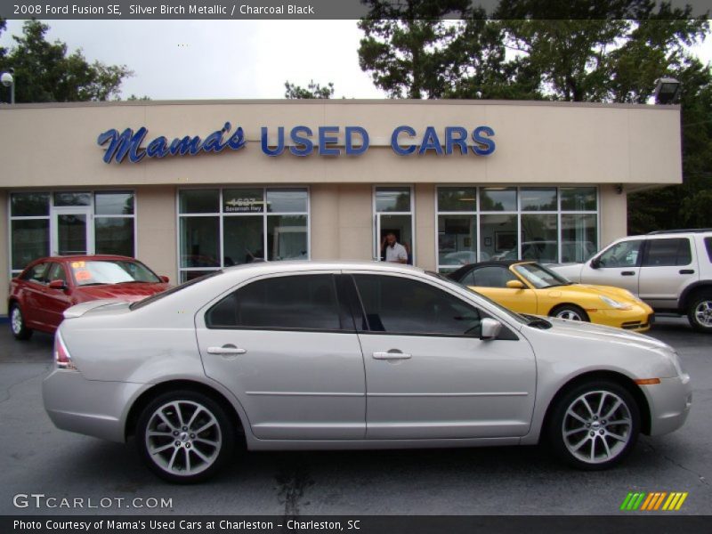 Silver Birch Metallic / Charcoal Black 2008 Ford Fusion SE