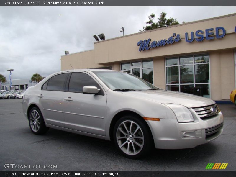 Silver Birch Metallic / Charcoal Black 2008 Ford Fusion SE