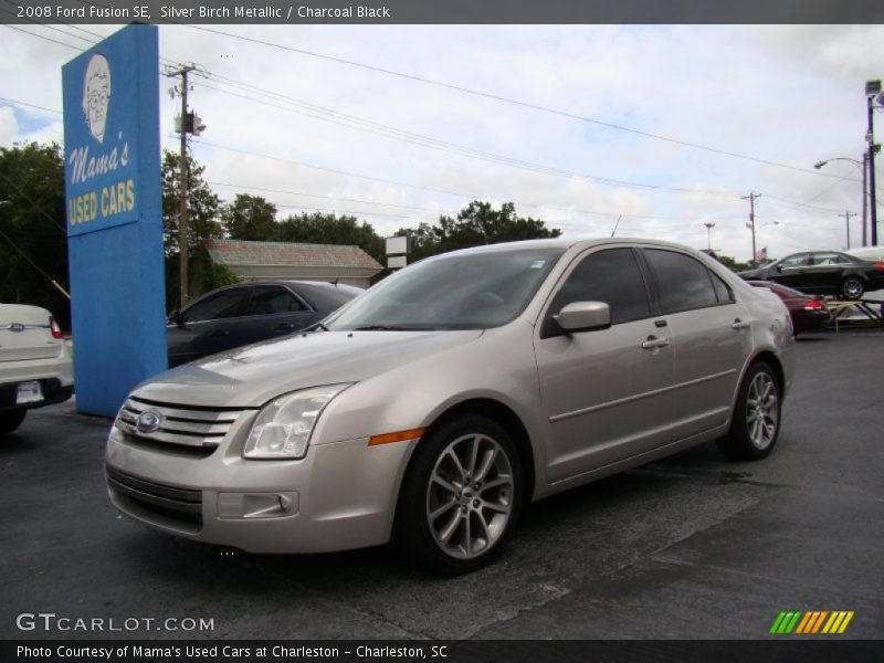 Silver Birch Metallic / Charcoal Black 2008 Ford Fusion SE