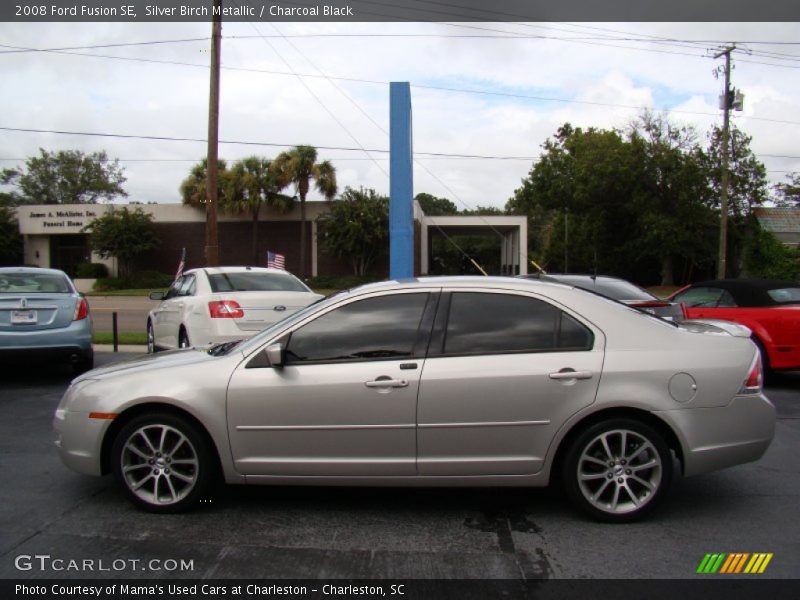 Silver Birch Metallic / Charcoal Black 2008 Ford Fusion SE