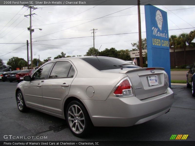 Silver Birch Metallic / Charcoal Black 2008 Ford Fusion SE