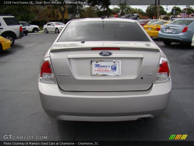 Silver Birch Metallic / Charcoal Black 2008 Ford Fusion SE