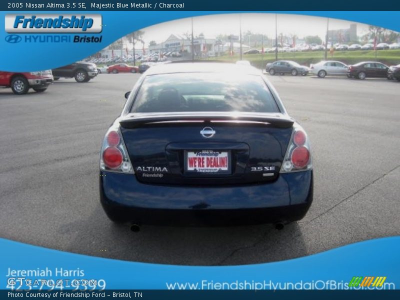 Majestic Blue Metallic / Charcoal 2005 Nissan Altima 3.5 SE