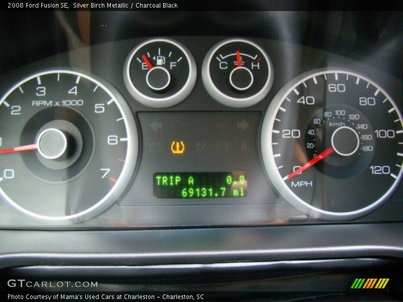 Silver Birch Metallic / Charcoal Black 2008 Ford Fusion SE