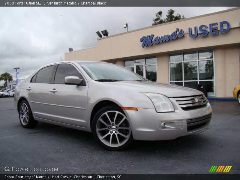 Silver Birch Metallic / Charcoal Black 2008 Ford Fusion SE