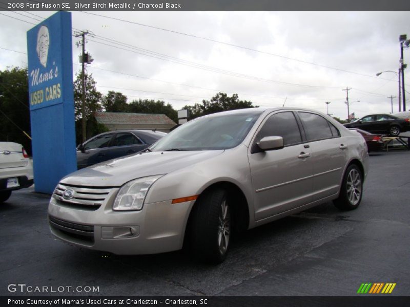Silver Birch Metallic / Charcoal Black 2008 Ford Fusion SE