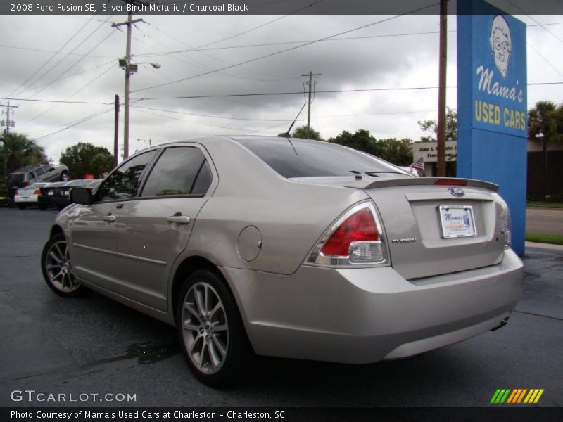 Silver Birch Metallic / Charcoal Black 2008 Ford Fusion SE