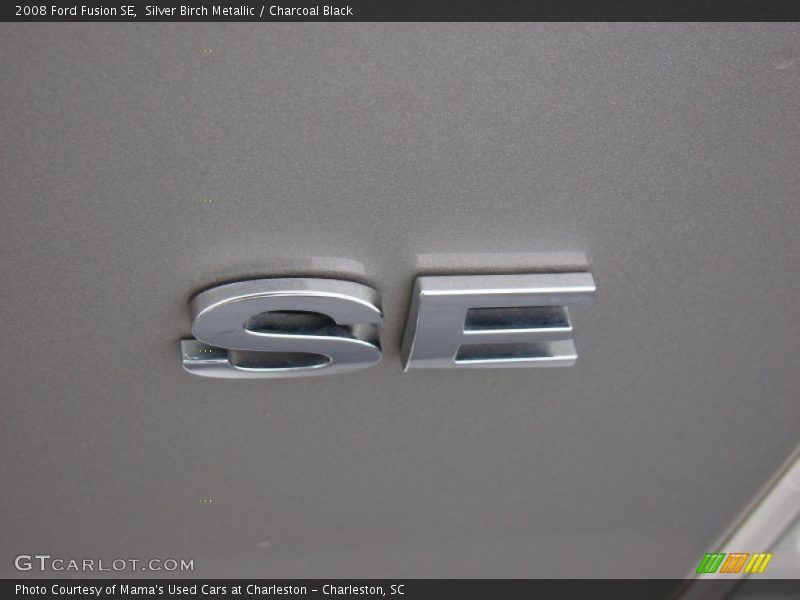 Silver Birch Metallic / Charcoal Black 2008 Ford Fusion SE