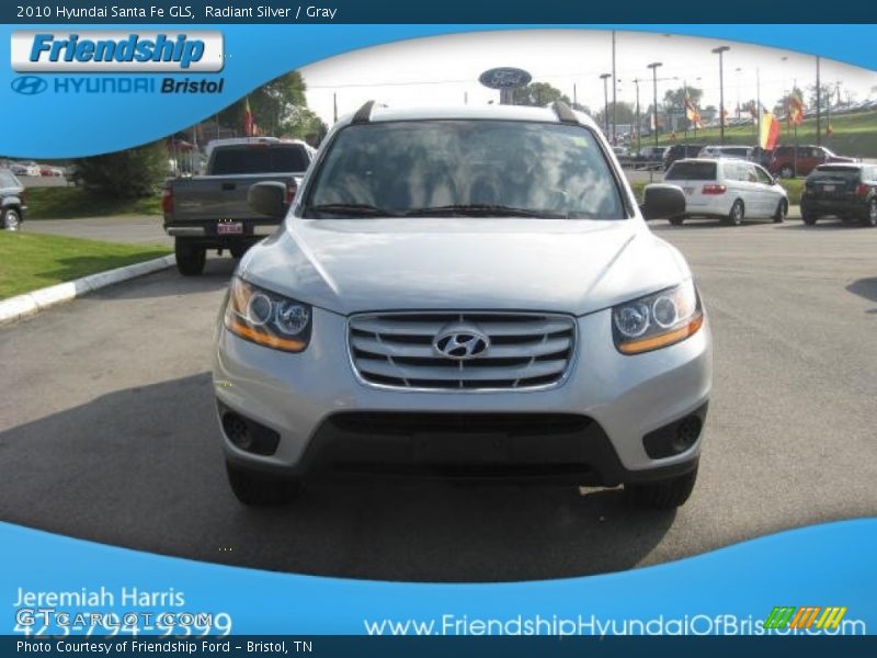 Radiant Silver / Gray 2010 Hyundai Santa Fe GLS