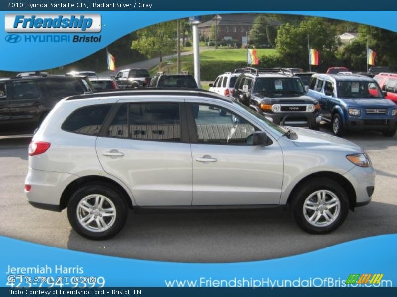 Radiant Silver / Gray 2010 Hyundai Santa Fe GLS