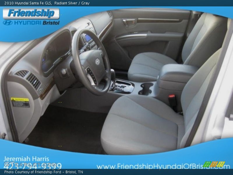 Radiant Silver / Gray 2010 Hyundai Santa Fe GLS