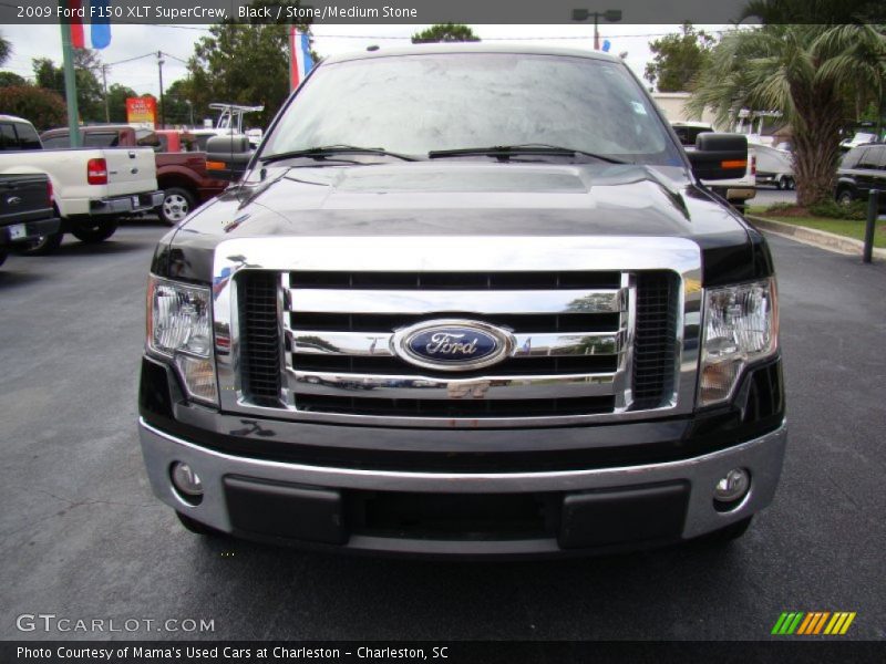 Black / Stone/Medium Stone 2009 Ford F150 XLT SuperCrew