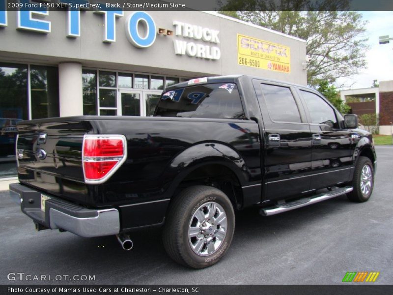 Black / Stone/Medium Stone 2009 Ford F150 XLT SuperCrew