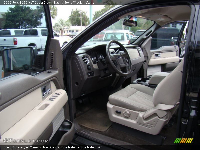 Black / Stone/Medium Stone 2009 Ford F150 XLT SuperCrew