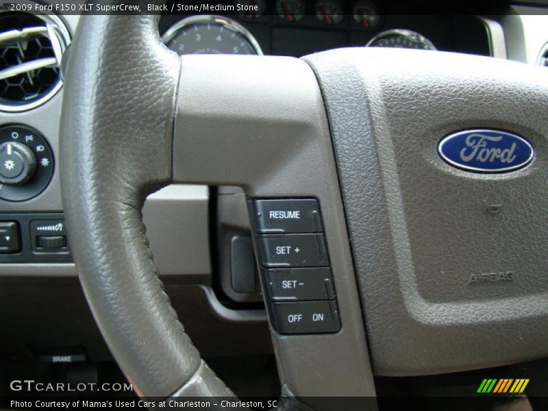 Black / Stone/Medium Stone 2009 Ford F150 XLT SuperCrew