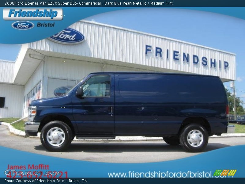 Dark Blue Pearl Metallic / Medium Flint 2008 Ford E Series Van E250 Super Duty Commericial
