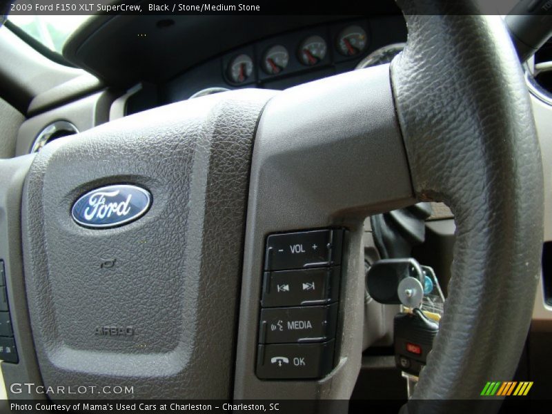 Black / Stone/Medium Stone 2009 Ford F150 XLT SuperCrew