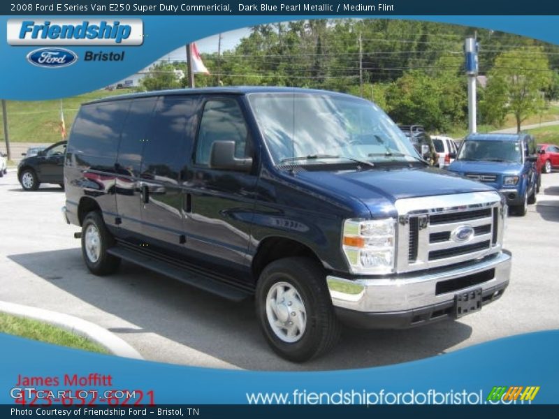Dark Blue Pearl Metallic / Medium Flint 2008 Ford E Series Van E250 Super Duty Commericial