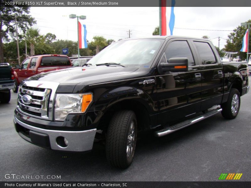 Black / Stone/Medium Stone 2009 Ford F150 XLT SuperCrew