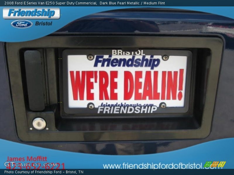 Dark Blue Pearl Metallic / Medium Flint 2008 Ford E Series Van E250 Super Duty Commericial