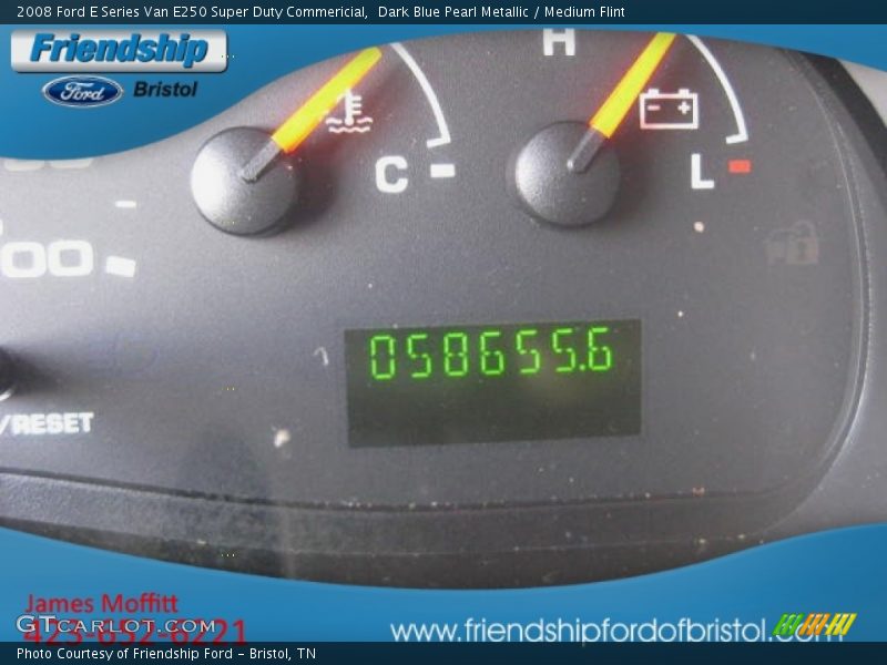 Dark Blue Pearl Metallic / Medium Flint 2008 Ford E Series Van E250 Super Duty Commericial