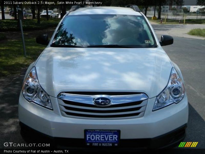 Satin White Pearl / Warm Ivory 2011 Subaru Outback 2.5i Wagon