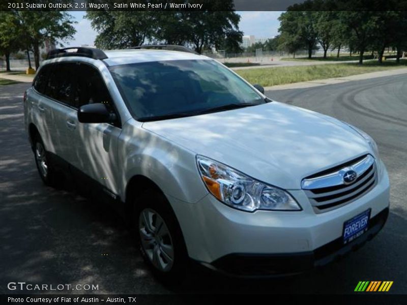 Satin White Pearl / Warm Ivory 2011 Subaru Outback 2.5i Wagon