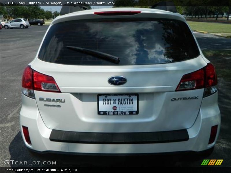 Satin White Pearl / Warm Ivory 2011 Subaru Outback 2.5i Wagon