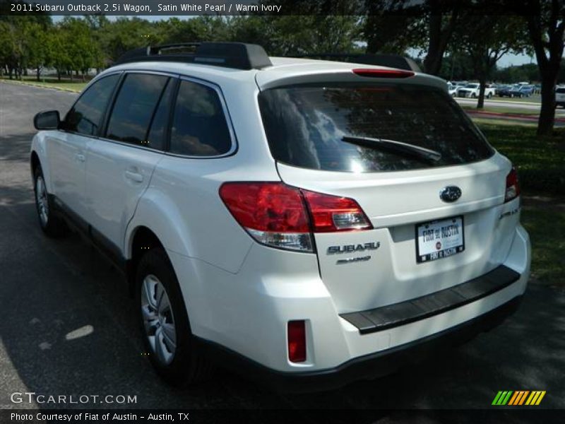 Satin White Pearl / Warm Ivory 2011 Subaru Outback 2.5i Wagon