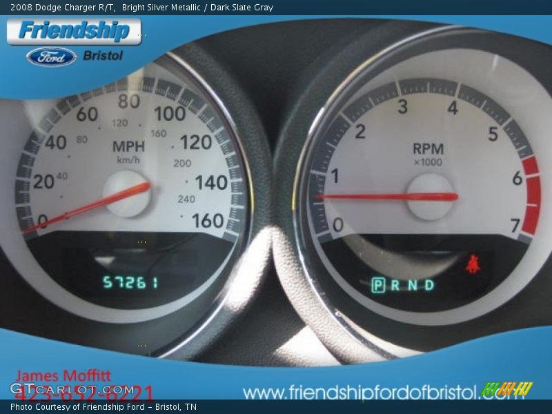 Bright Silver Metallic / Dark Slate Gray 2008 Dodge Charger R/T