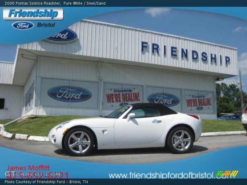 Pure White / Steel/Sand 2006 Pontiac Solstice Roadster