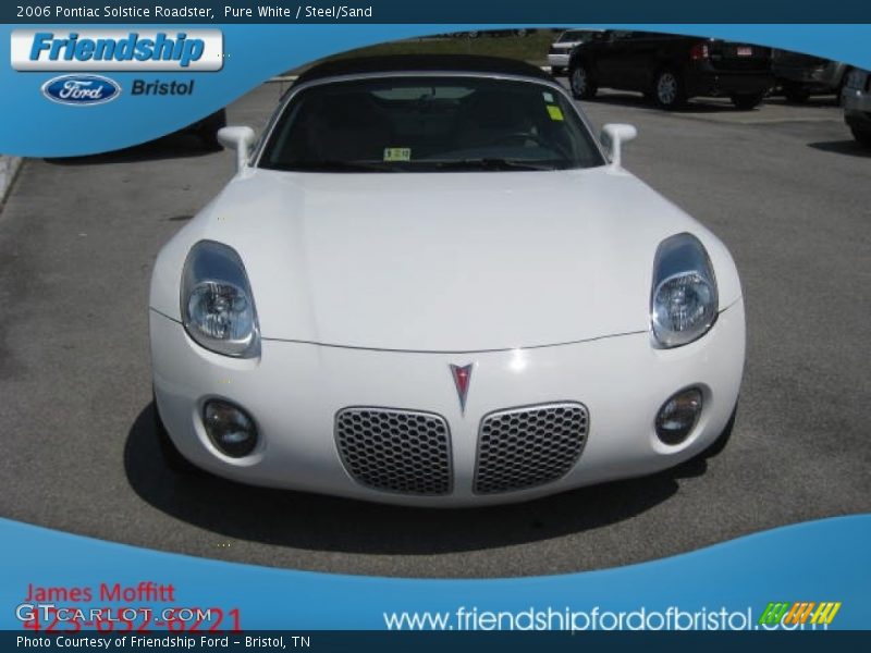 Pure White / Steel/Sand 2006 Pontiac Solstice Roadster
