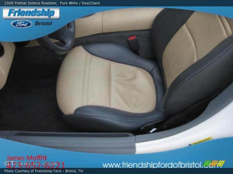Pure White / Steel/Sand 2006 Pontiac Solstice Roadster