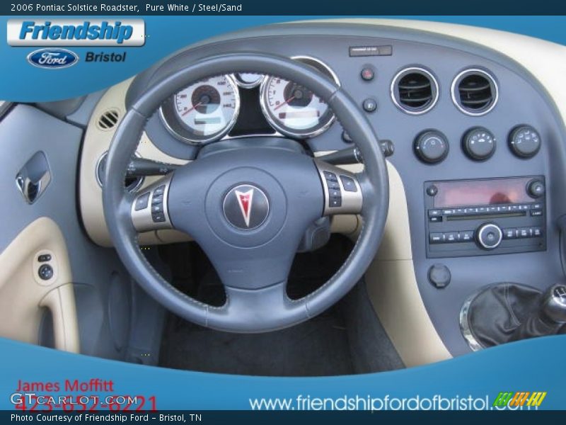 Pure White / Steel/Sand 2006 Pontiac Solstice Roadster